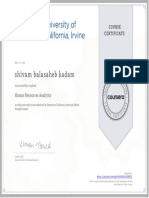 HR Analytics course completion certificate