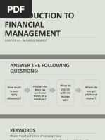 Chapter 1 Introduction To Financial Management