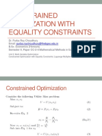 Constrained Optimization With Equality Constraint