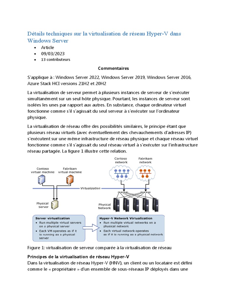 Détails Techniques Sur La Virtualisation de Réseau Hyper-V Dans Windows ...
