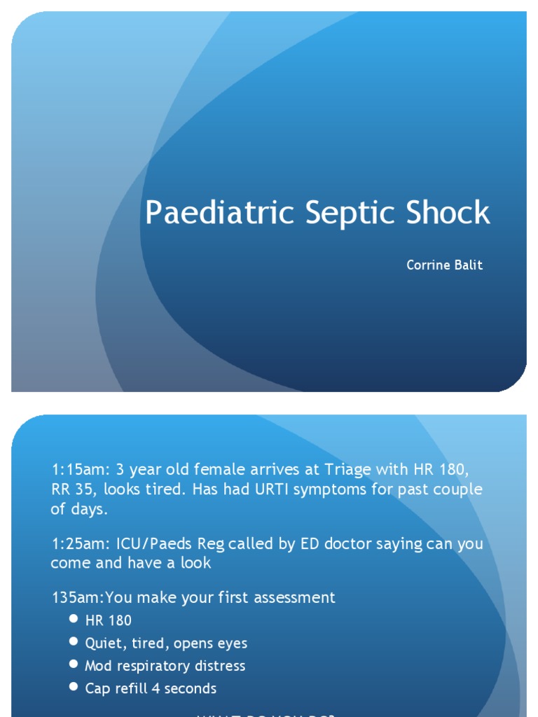 Pediatric Septic Shock Management Guide | PDF | Shock (Circulatory ...