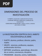 Dimensiones Del Proceso de Investigación