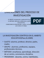 Dimensiones Del Proceso de Investigación