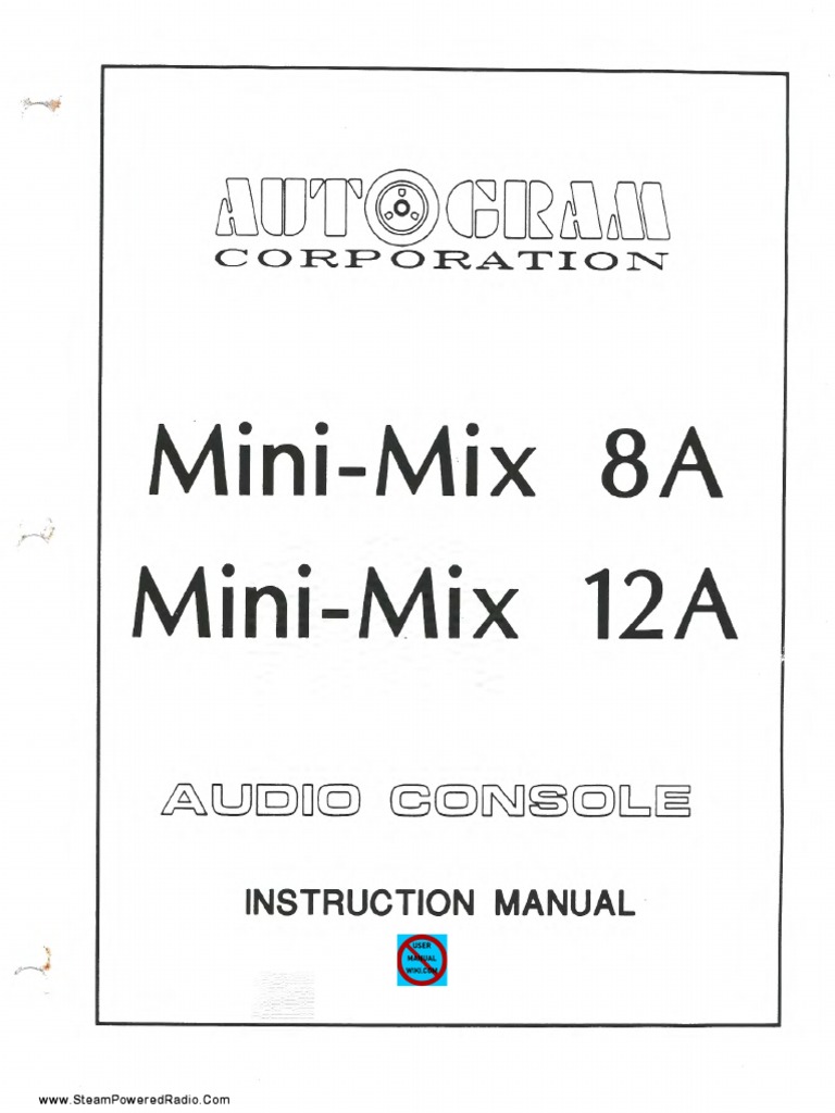 Autogram Mini-Mix Instruction Manual | PDF | Sound Production ...