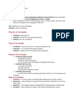 ASSESSMENT of LEARNING Reviewer