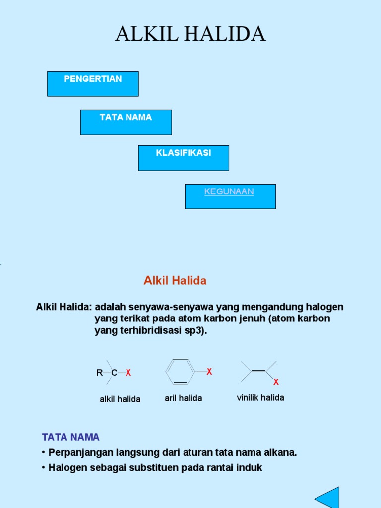 Struktur dan Klasifikasi Alkil Halida | PDF