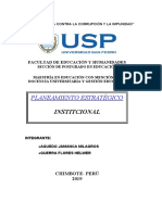 analisis del plan estrataegico institucional