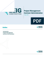 Project Management Contract Adminstration EEIG