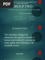 Automatic Changeover Switch Using Ne555 Timer