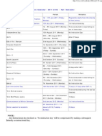 Academic Calendar