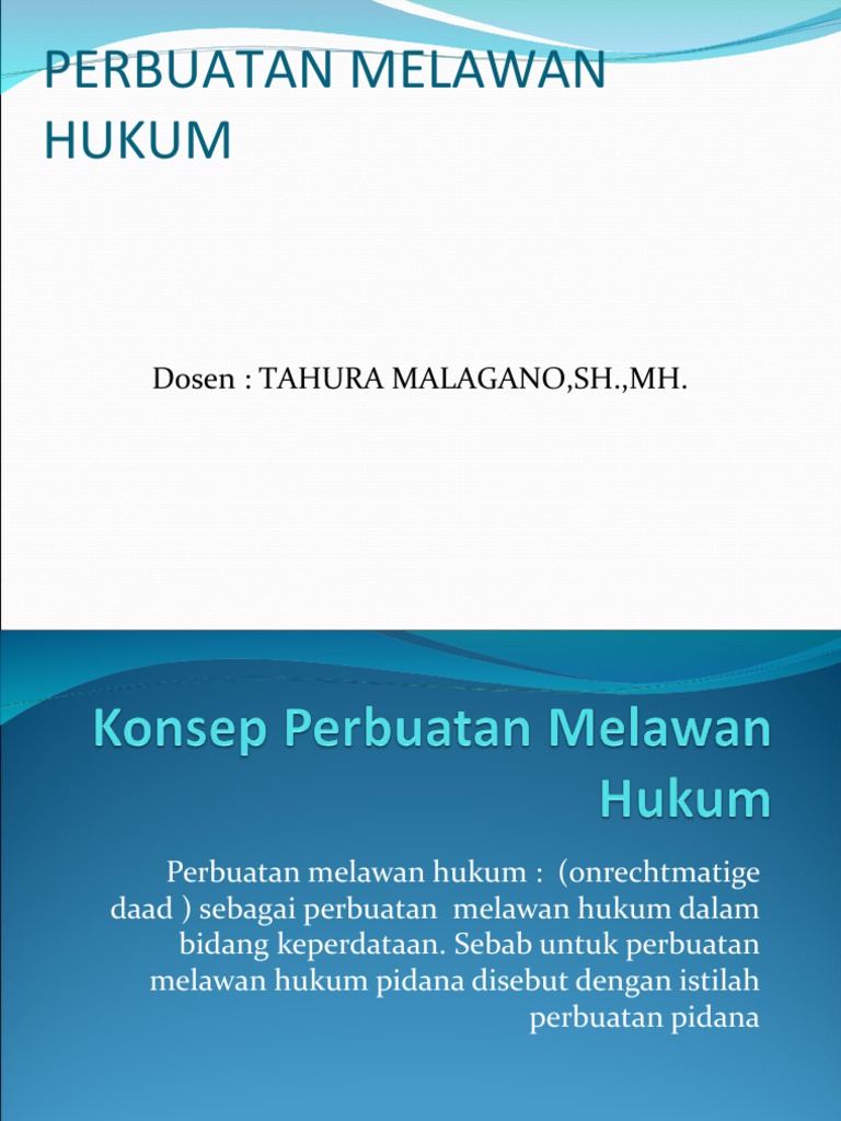 Konsep Perbuatan Melawan Hukum | PDF | Politik | Hukum