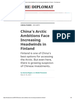 China's Arctic Ambitions Face Increasing Headwinds in Finland - The Diplomat