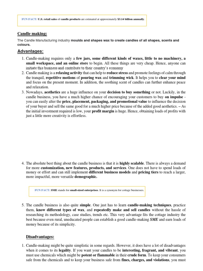 Candle Making Final PDF Candle Economies