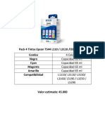 Pack 4 Tintas Epson T544 L110