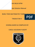 Solution Manual BM - Buku Teks Add Math KSSM TKT 4