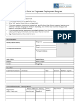 Ferd Engineering Resources: Application Form For Engineers Employment Program