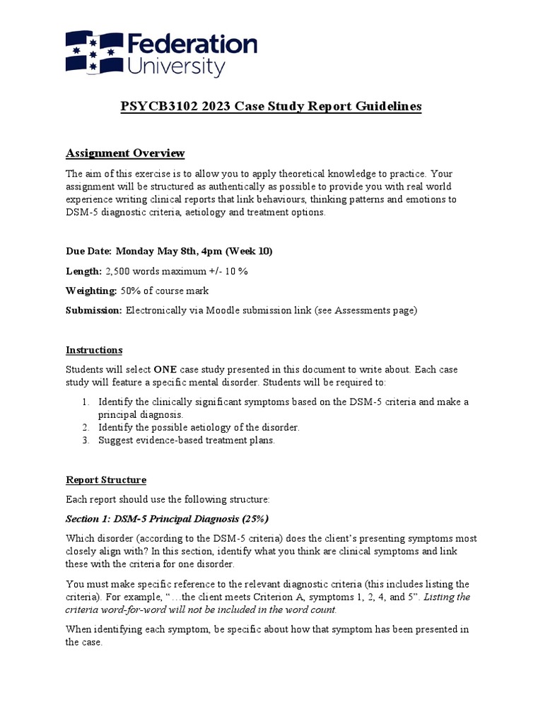 Case Study Report 2023 - Guidelines and Case Studies | PDF | Mental ...