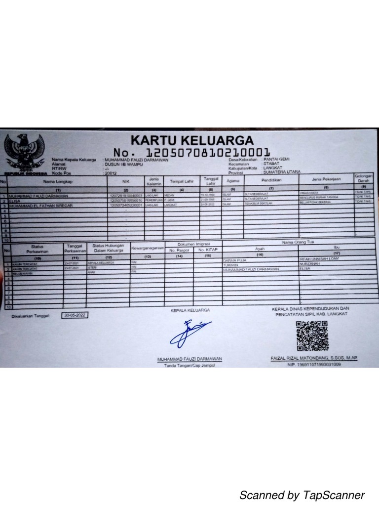 Kartu Keluarga PDF