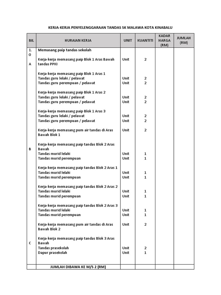 BQ Memasang Paip Tandas | PDF