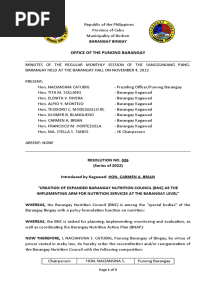 Resolution BNS Reorganization
