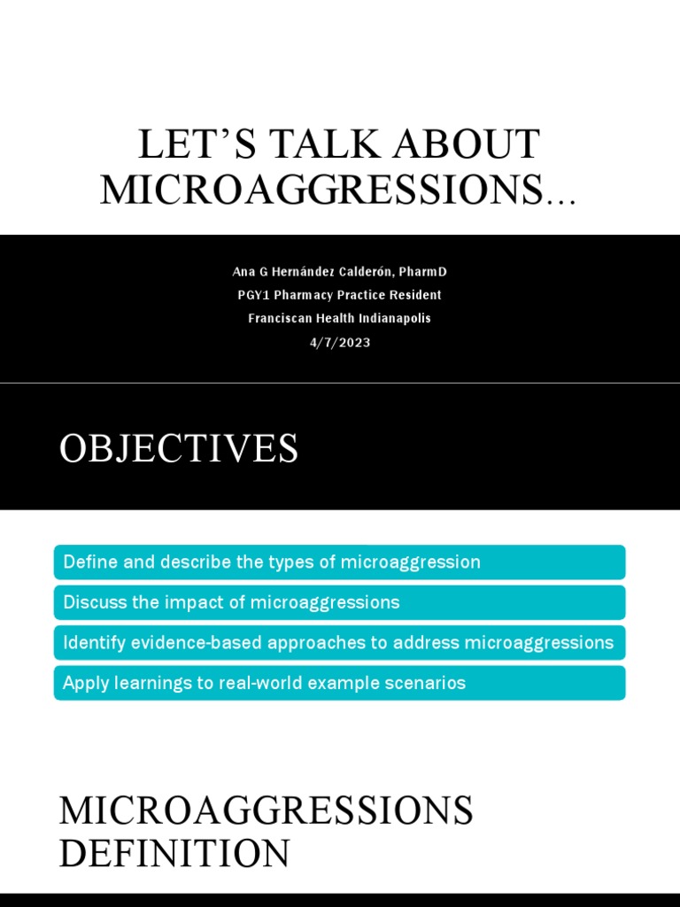 Microaggressions Presentation Ana | PDF