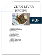 Chicken Liver Recipe