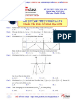 (Hồ Thức Thuận) - ĐỀ THỰC CHIẾN LẦN 6 NĂM 2021