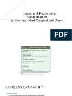 Evaluation and Preoperative Management of Kidney Transplant Recipient and Donor