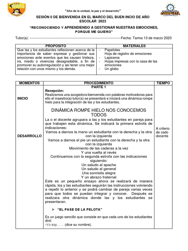 Sesion - de - Bienvenida - A - Estudiantes - 2023 - Final | PDF