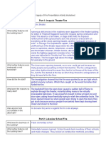 The Tragedy of Fire Presentation Worksheet