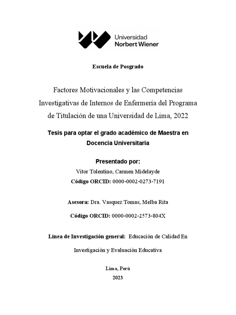 Motivación y Competencias en Enfermería | PDF | Motivacional | Motivación