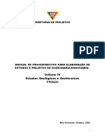 DER-MG - Procedimentos Proj Eng Rodoviária - IV - Estudos Geologicos Geotecn