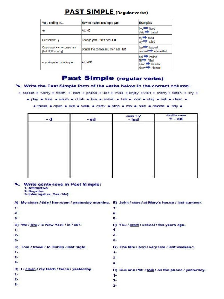 Past Simple | PDF