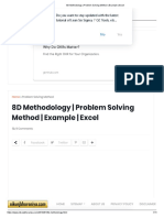 8D Methodology - Problem Solving Method - Example - Excel