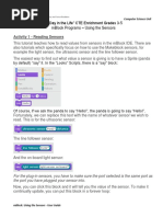 MBlock Using The Sensors Programs