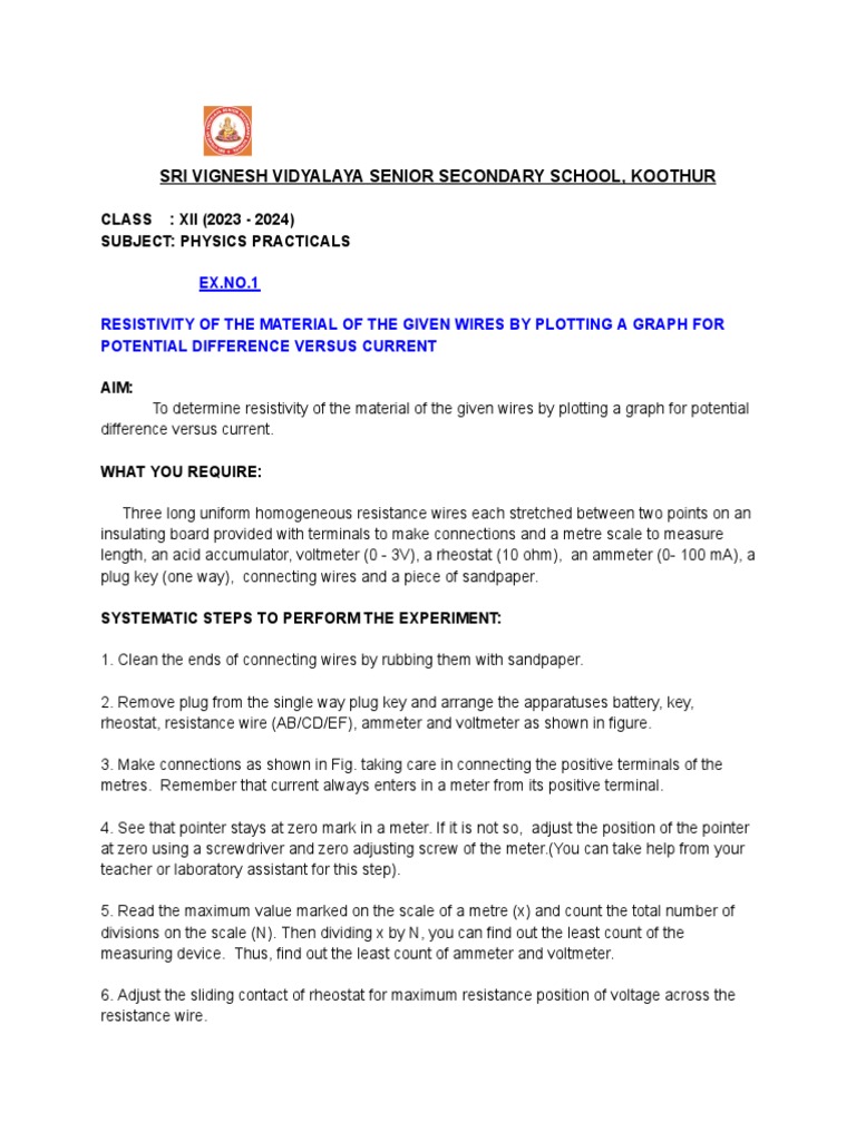 Determining Resistivity, Resistance, and Converting a Galvanometer into