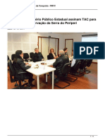 Prefeitura e Ministerio Publico Estadual Assinam Tac para Preservacao Da Serra Do Periperi