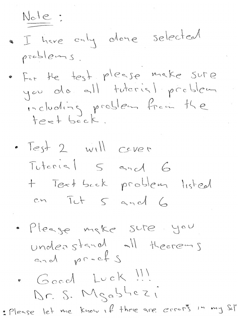 Math 131 Solutions | PDF