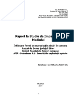 Raport La Studiu de Impact Maravia Farm Lazuri de Beius