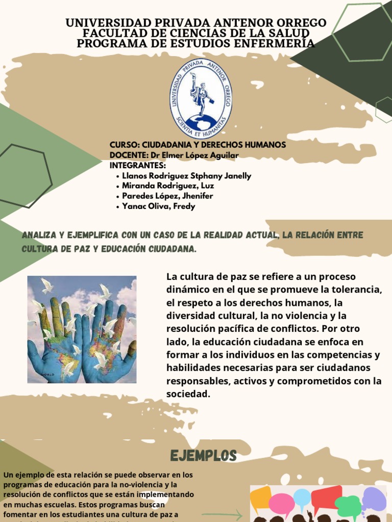 Cultura de Paz y Educacion Ciudadana | PDF