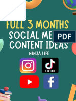 3 MONTHS Content Ideas SUCCESS