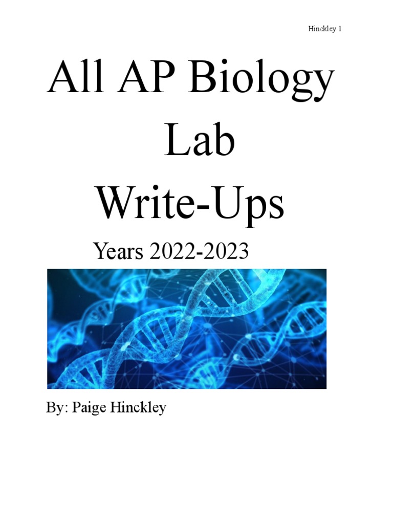 Ap Bio Lab WriteUps From 20222023 PDF