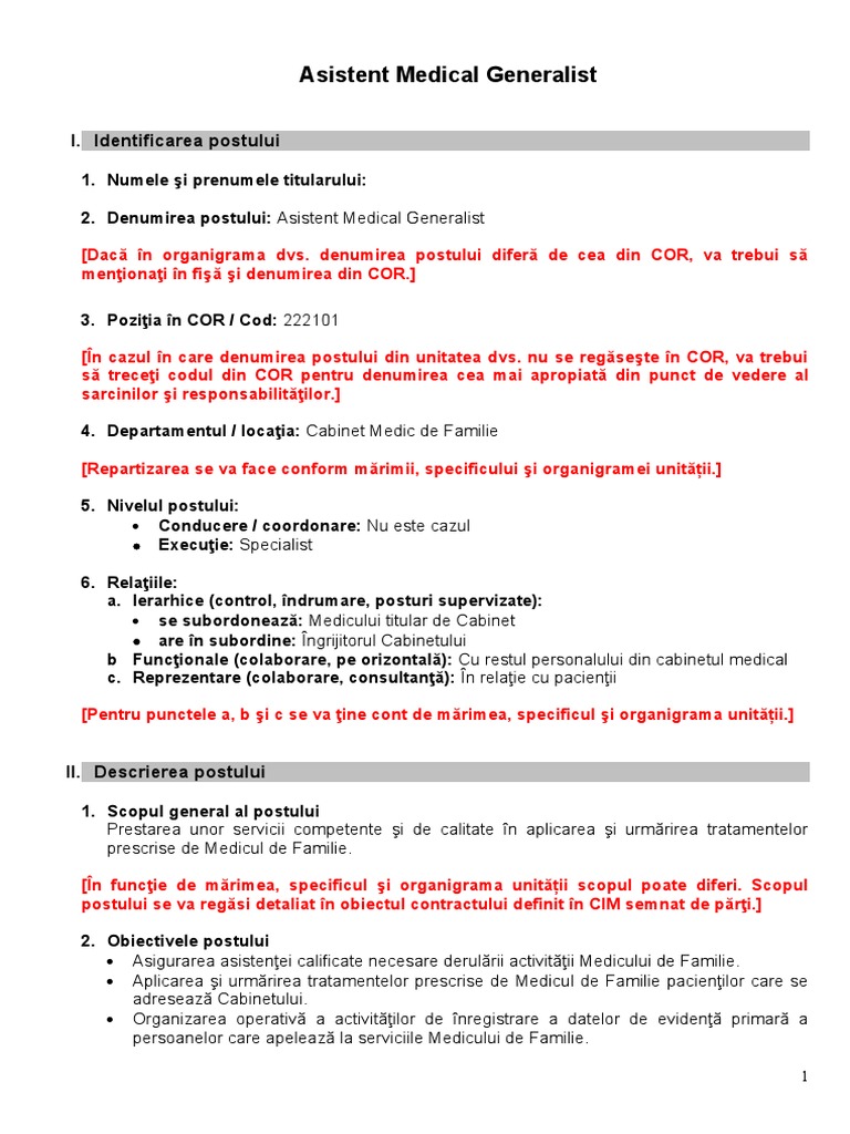 Asistent Medical Generalist | PDF