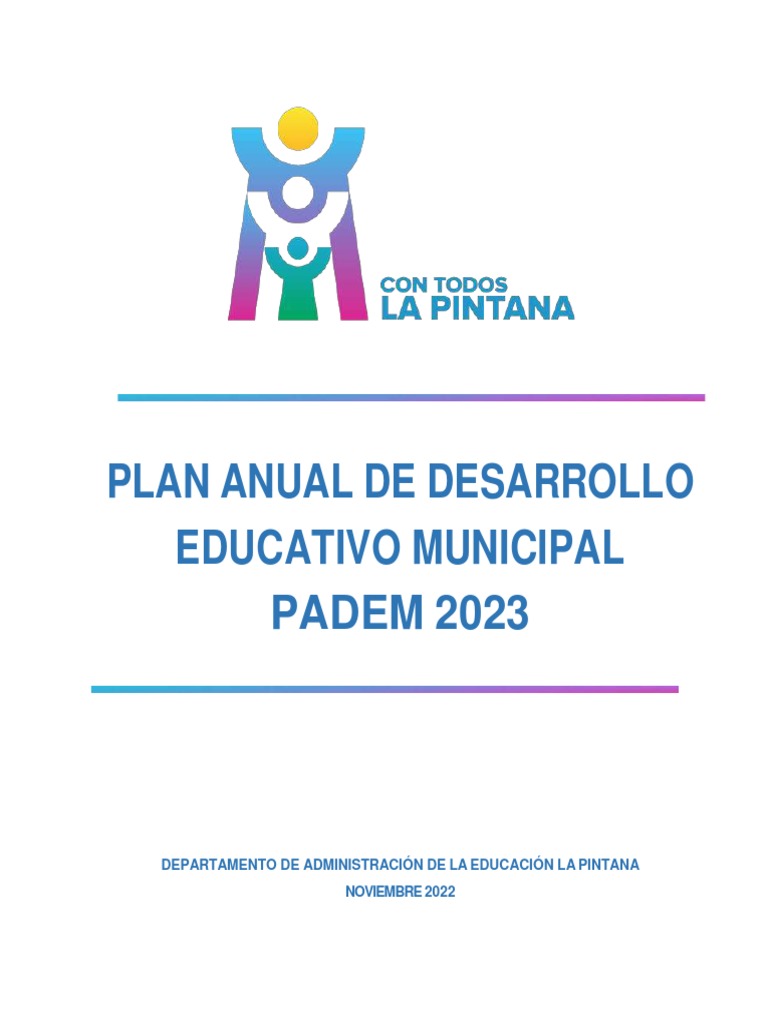 Padem 2023 - Versión Noviembre. | PDF | Educación de la primera ...