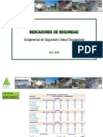 2016 Abril - Indicadores Estadísticos Seguridad y Salud Ocupacional