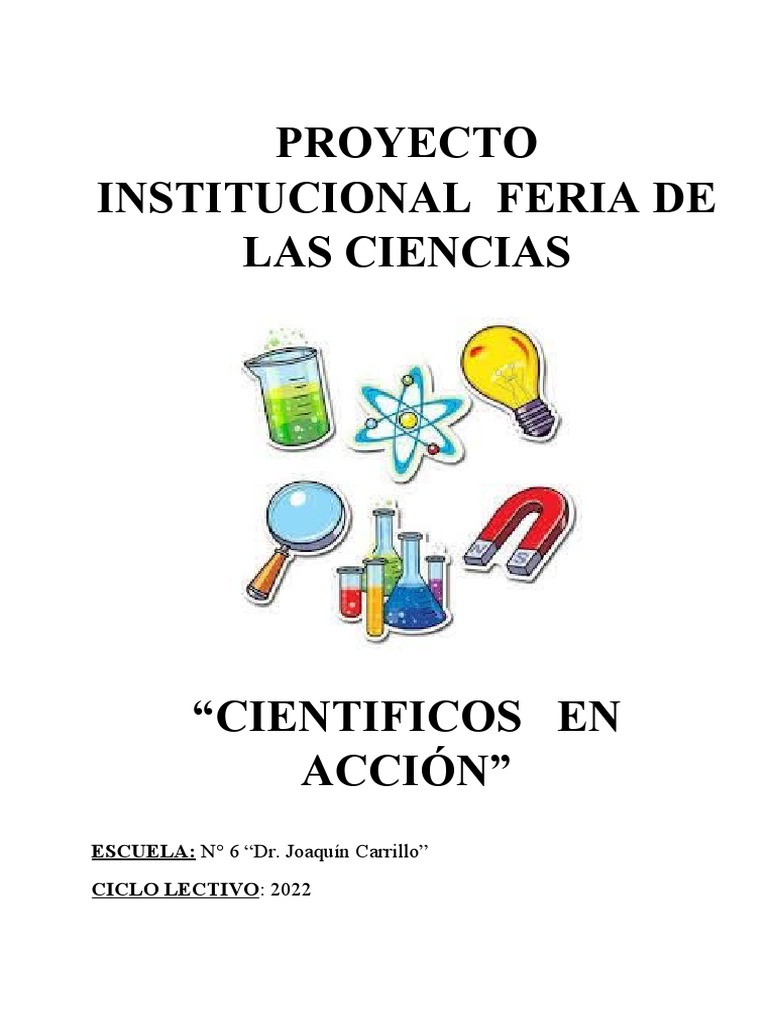 Proyecto Institucional de La Feria de Las Ciencias | PDF | Science