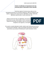 Realiza Una Síntesis Resaltando La Importancia de Las Glándulas y Hormonas para El Bienestar Físico