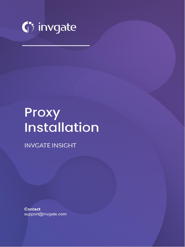 InvGate Insight Proxy Installation Guide | PDF | Proxy Server ...