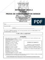 Vestibular UECE 2023 prova conhecimentos gerais