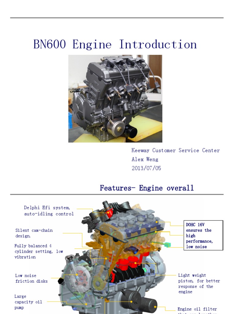 BN600 Engine Specifications & Maintenance Guide | PDF